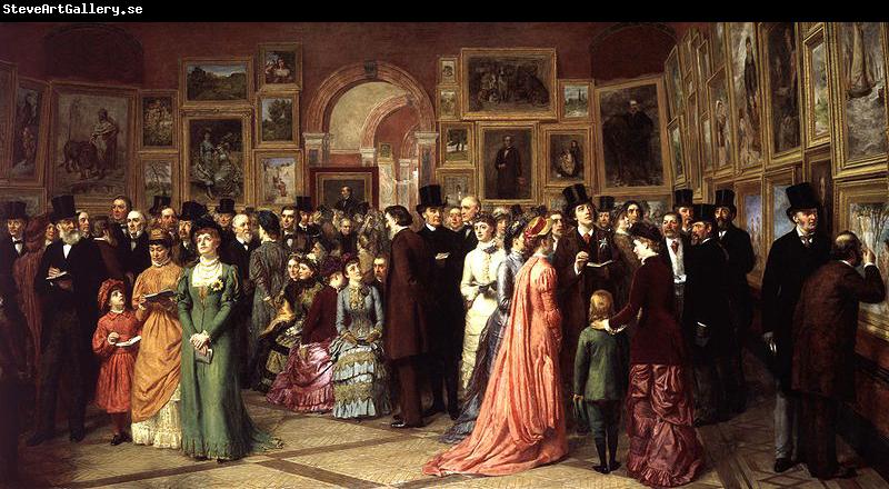 William Powell Frith A Private View at the Royal Academy